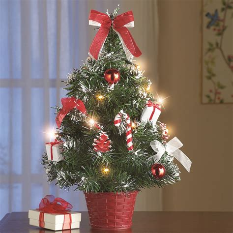 decorated prelit tabletop christmas trees collections
