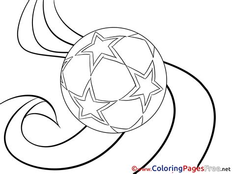 stars ball soccer coloring pages
