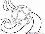 Ball Coloring Pages Stars Soccer Sheet Title sketch template