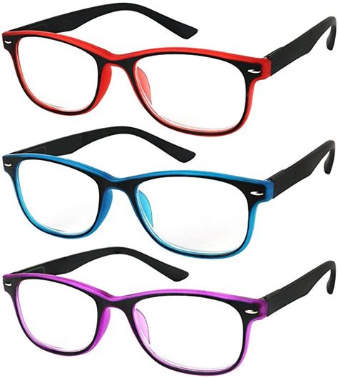 reading glasses set of 3 spring hinge comfort 3 color fashion readers