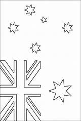 Flagge Australische Ausmalbilder Druckbare Coloriage Drapeaux Australien Englisch Bandeira Pré Austrália Oceania Tvizlet sketch template