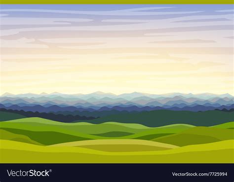 Cartoon Horizontal Landscape Background Royalty Free Vector
