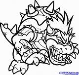 Bowser Coloring Pages Mario Printable Dry Paper Giga Drawing Super Boys Kids Print Jr Zombie Color Sheets Cat Popular Template sketch template