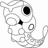 Caterpie Coloring Pages Pokemon Getcolorings sketch template