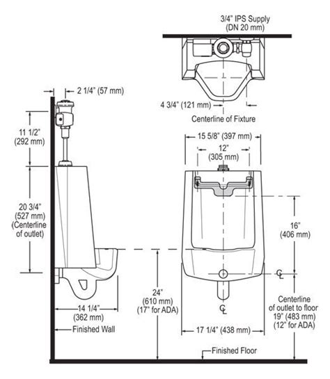 urinal  royal side mount operator  gpf sloanrepair