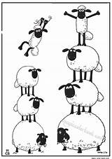 Sheep Shaun Schaap Printables Magiccolorbook Mouton Kleurplaten Kleurplaat Sacs sketch template