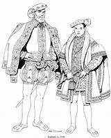 Renaissance 1550 Coloriage Kleidung Engeland Colorier Xvi Stimmen Chevalier Coloringpagesfun Enregistrée sketch template