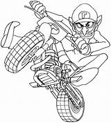 Mario Kart Coloring Pages Waluigi Printable Motorcycle Super Bike Drawing Characters Print Wii Draw Color Printing Sheets Step Motor Bestcoloringpagesforkids sketch template