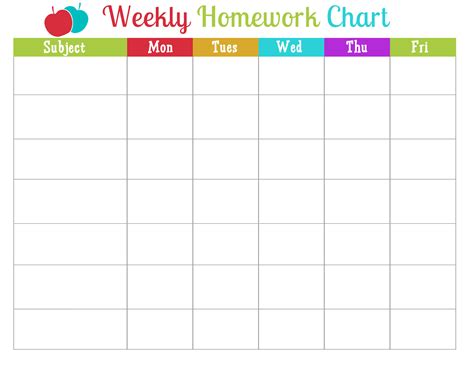 homework chart printable monthly homework  pre  students calendar