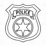 Police Badge Drawing Coloring Printable Paintingvalley sketch template