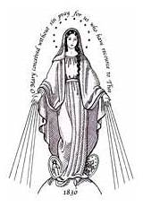 Miraculous Medal Coloring Pages Template sketch template