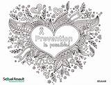 Coloring Pages Sexual Violence Awareness Domestic Ribbon Survivors Kids Nsvrc National Tragedy Practice Ways Self Care During When Print Saam sketch template