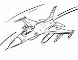 Coloring Pages Fighter Plane Jet Airplane Color Jets Printable Choose Board sketch template
