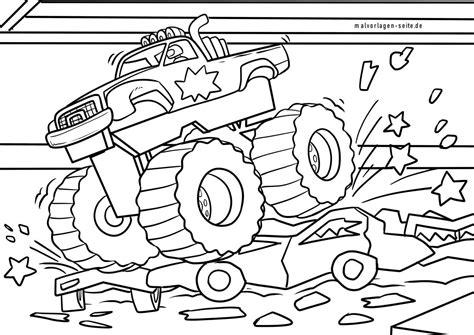 monster truck kleurplaat