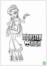Monster High Coloring Dinokids Pages Dolls Close sketch template