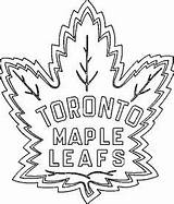 Maple Leafs Toronto Logo Stencils Coloring Pages Hockey Stencil Nhl Leaf Colouring sketch template