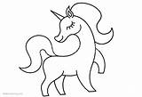 Unicorn Coloring Outline Pages Simple Easy Drawing Template sketch template