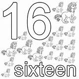 Englisch Zahlen Lernen Sixteen Englische Ausdrucken sketch template