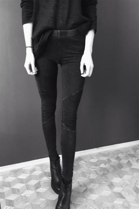 Girl Black And White Fashion Skinny Thin Dark Goth