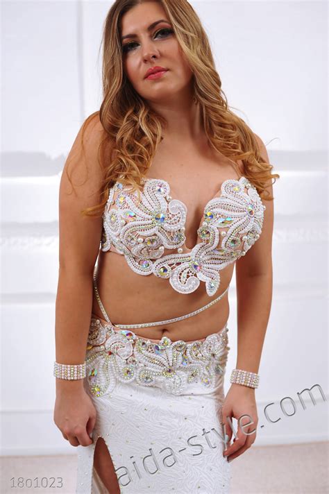 White Belly Dance Costume Aida Style