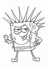 Punk Spongebob Coloring Pages Rock Outfit Kidsplaycolor Colouring Getdrawings Color Boys Halloween Squarepants Getcolorings sketch template