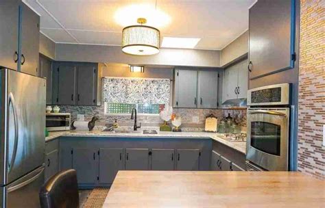 easy steps  paint mobile home kitchen cabinets