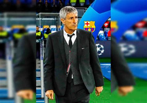 fc barcelonas manager setien completes  days   club