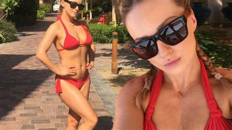 ola jordan sizzles in a red hot bikini during sun soaked