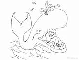 Coloring Pages Whale Jonah Swallowed Clipart Printable Kids sketch template