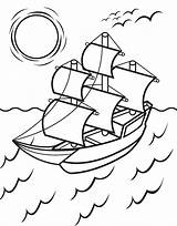 Mayflower Coloring Pages Printable Ship Drawing Clipart Pilgrims Library Getdrawings Thanksgiving Popular sketch template