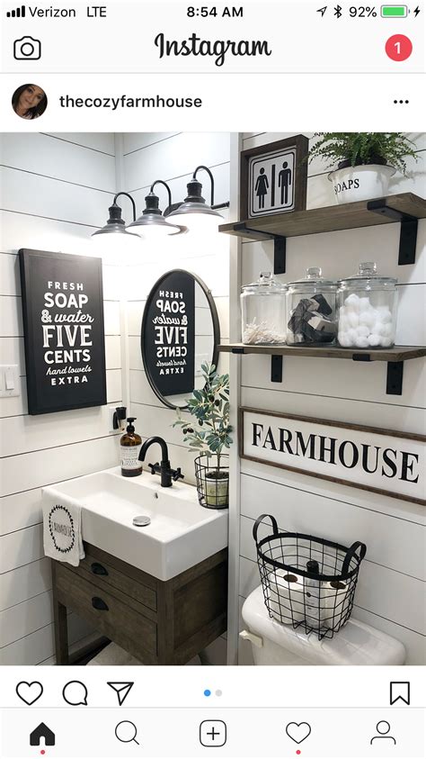 beautiful farmhouse bathroom design  decor ideas