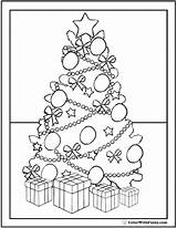Coloring Christmas Tree Pages Pretty Print Trees Colorwithfuzzy sketch template