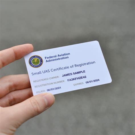 faa drone registration id card recreational  part  faa drone registration
