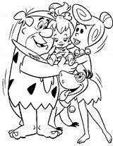 Coloring Pages Flintstones Pebbles Bam Fred Cartoon Girls Colouring Flintstone Printable Wilma Characters Gif Print sketch template