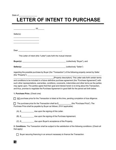 letter  intent loi templates   word lupongovph