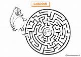 Labirinti Stampare Animali Labirinto Pianetabambini Gli Pinguino sketch template