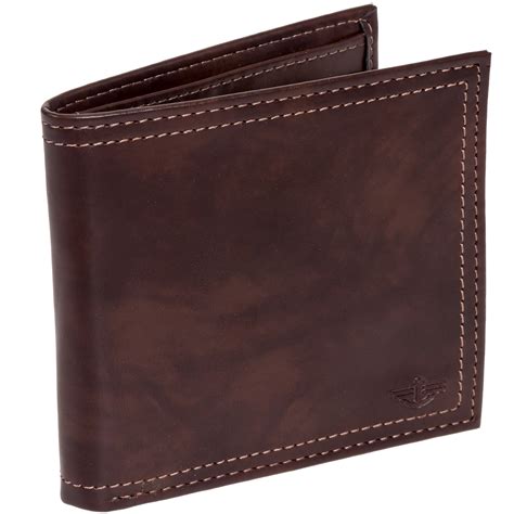 dockers genuine leather classic hipster id window bifold billfold wallet