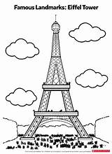 Eiffel Scholastic Printables sketch template