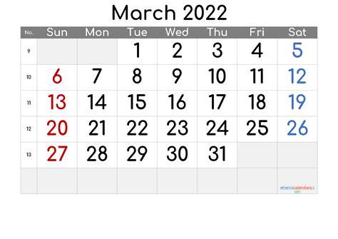 march  printable calendar  premium