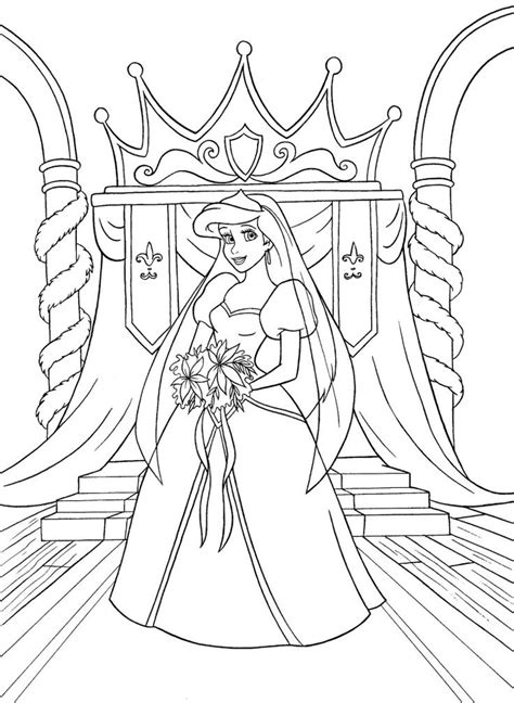 walt disney coloring pages princess ariel kleurplaat pinterest