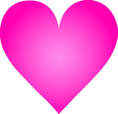 big pink heart  clip art