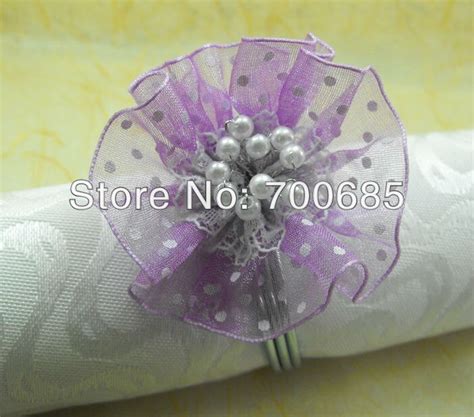 Wholesale Napkin Rings Lace With Pearl Napkin Holder In Napkin Rings