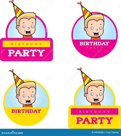cartoon birthday boy graphic stock vector illustration  holiday