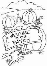 Pumpkin Patch Coloring Pages Halloween Printable Drawing Fall Welcome Colouring Lessons Colorear Party sketch template