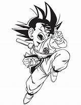 Coloring Goku Kid Pages Popular Dragon Ball sketch template