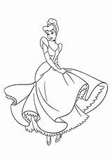 Cinderella Dress Beautiful Coloring Pages Categories Printable A4 sketch template
