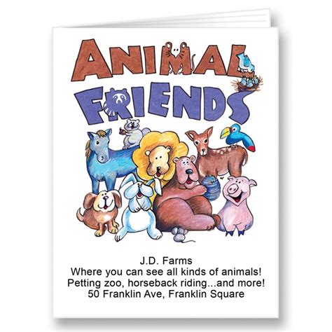 personalized animal friends coloring book crayon coloring book