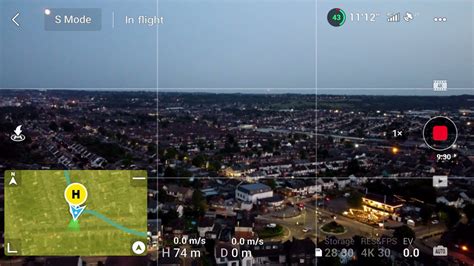dji mavic mini  mobile app screen recording flight  sunset time youtube