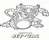 Coloring Skylanders Pages Vac Jet Lightcore Giants Air Printable Print sketch template