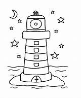 Lighthouse Coloring Pages Nautical Kids Printable Adults Template Sheet Print Beach Coastal Qnd Popular Bestcoloringpagesforkids sketch template